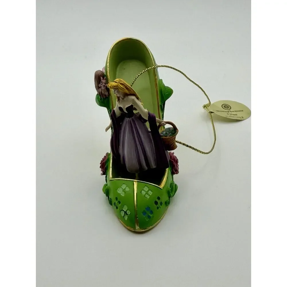 Bradford Exchange Disney Briar Rose Aurora Once Upon A Slipper Shoe Ornament WT